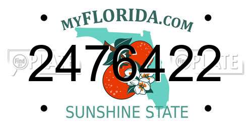 2476422 Florida License Plate