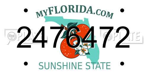 2476472 Florida License Plate