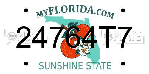 24764T7 Florida License Plate