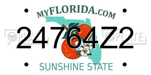 24764Z2 Florida License Plate