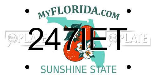 247IET Florida License Plate