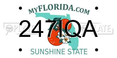 247IQA Florida License Plate