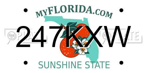 247KXW Florida License Plate