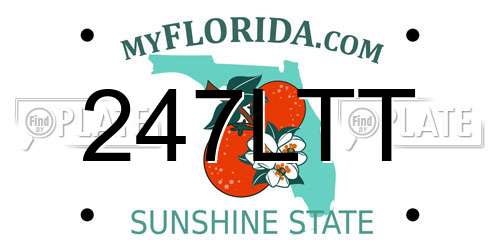 247LTT Florida License Plate