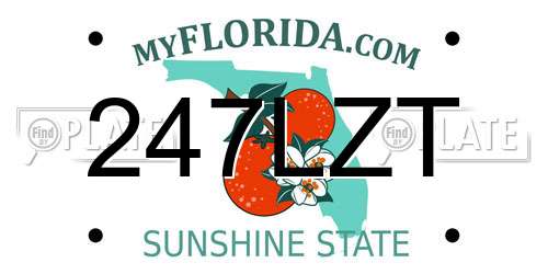 247LZT Florida License Plate
