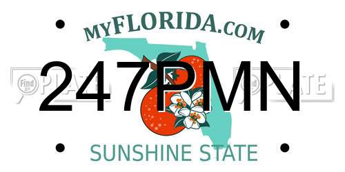 247PMN Florida License Plate