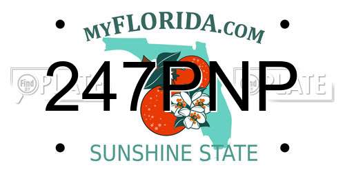 247PNP Florida License Plate