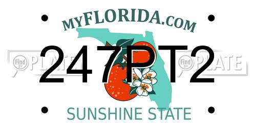 247PT2 Florida License Plate