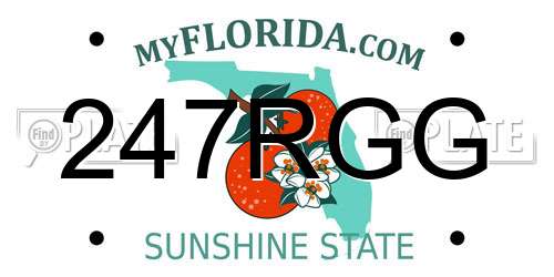 247RGG Florida License Plate