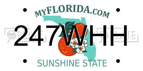 247WHH Florida License Plate