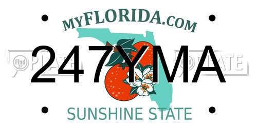 247YMA Florida License Plate