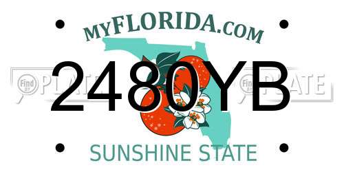 2480YB Florida License Plate