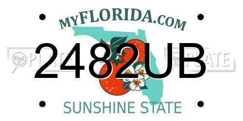 2482UB Florida License Plate