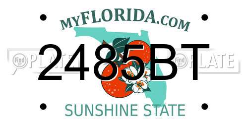 2485BT Florida License Plate