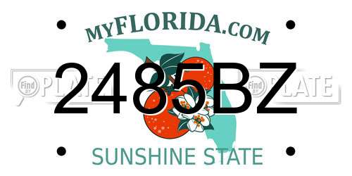 2485BZ Florida License Plate