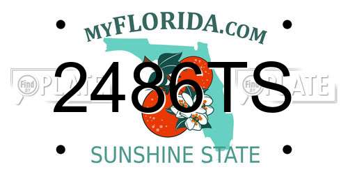 2486TS Florida License Plate