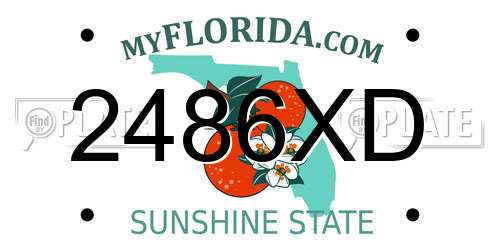 2486XD Florida License Plate