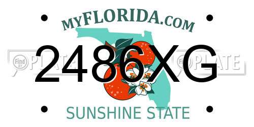 2486XG Florida License Plate