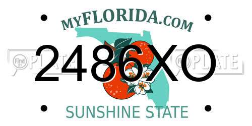 2486XO Florida License Plate