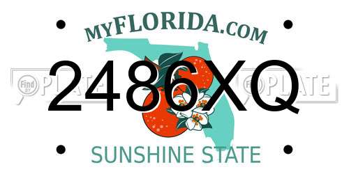 2486XQ Florida License Plate
