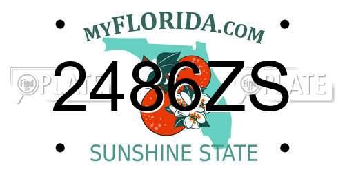 2486ZS Florida License Plate