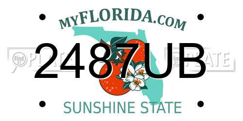 2487UB Florida License Plate