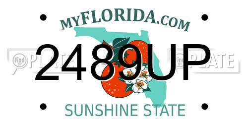 2489UP Florida License Plate