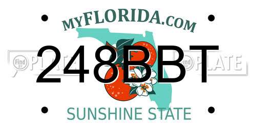 248BBT Florida License Plate