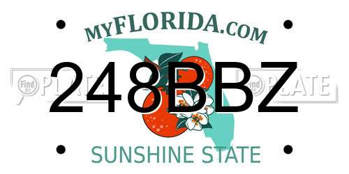 248BBZ Florida License Plate