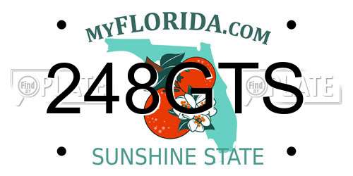 248GTS Florida License Plate