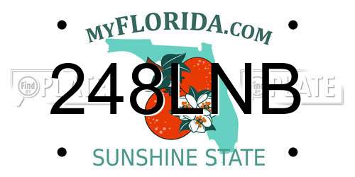 248LNB Florida License Plate