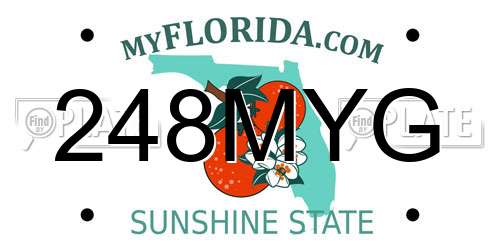 248MYG Florida License Plate