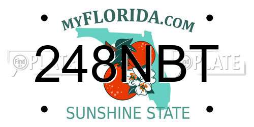 248NBT Florida License Plate