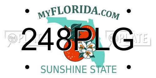 248PLG Florida License Plate
