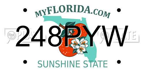248PYW Florida License Plate