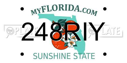 248RIY Florida License Plate
