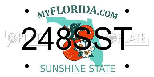 248SST Florida License Plate