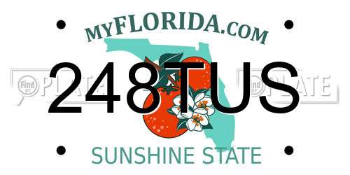 248TUS Florida License Plate
