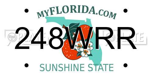 248WRR Florida License Plate