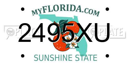 2495XU Florida License Plate