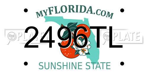 2496TL Florida License Plate