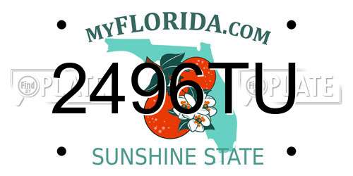 2496TU Florida License Plate