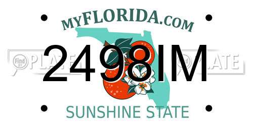 2498IM Florida License Plate