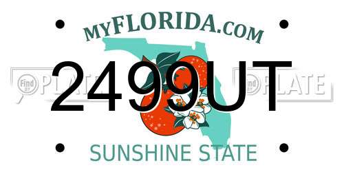 2499UT Florida License Plate