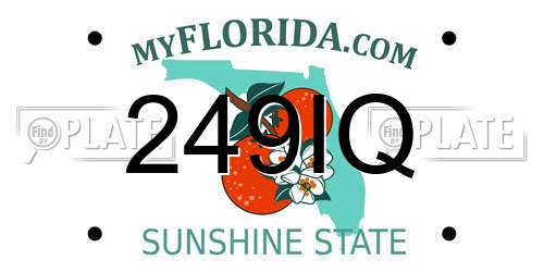 249IQ Florida License Plate