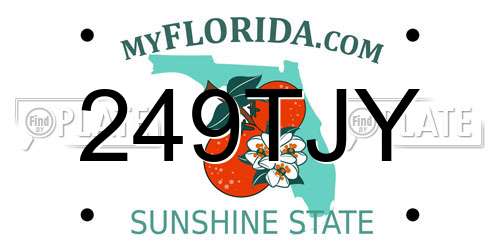 249TJY Florida License Plate