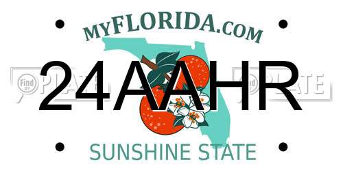 24AAHR Florida License Plate