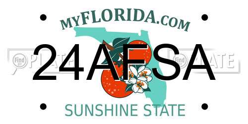 24AFSA Florida License Plate