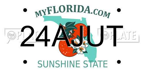 24AJUT Florida License Plate