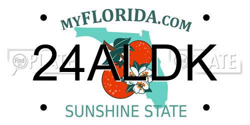 24ALDK Florida License Plate